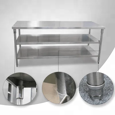 
China factory hotel restaurant commercial kitchenware patent board Stainless Steel Work Tables with Three Drawers 