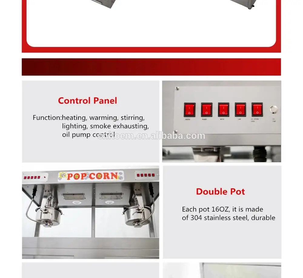 ASQ 321EO Commercial popcorn maker for cinema