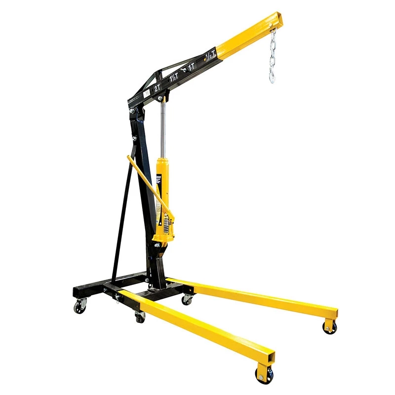 2 Ton Folding Manual Hydraulic Cherry Picker Engine Crane Shop Press Hoist Lift