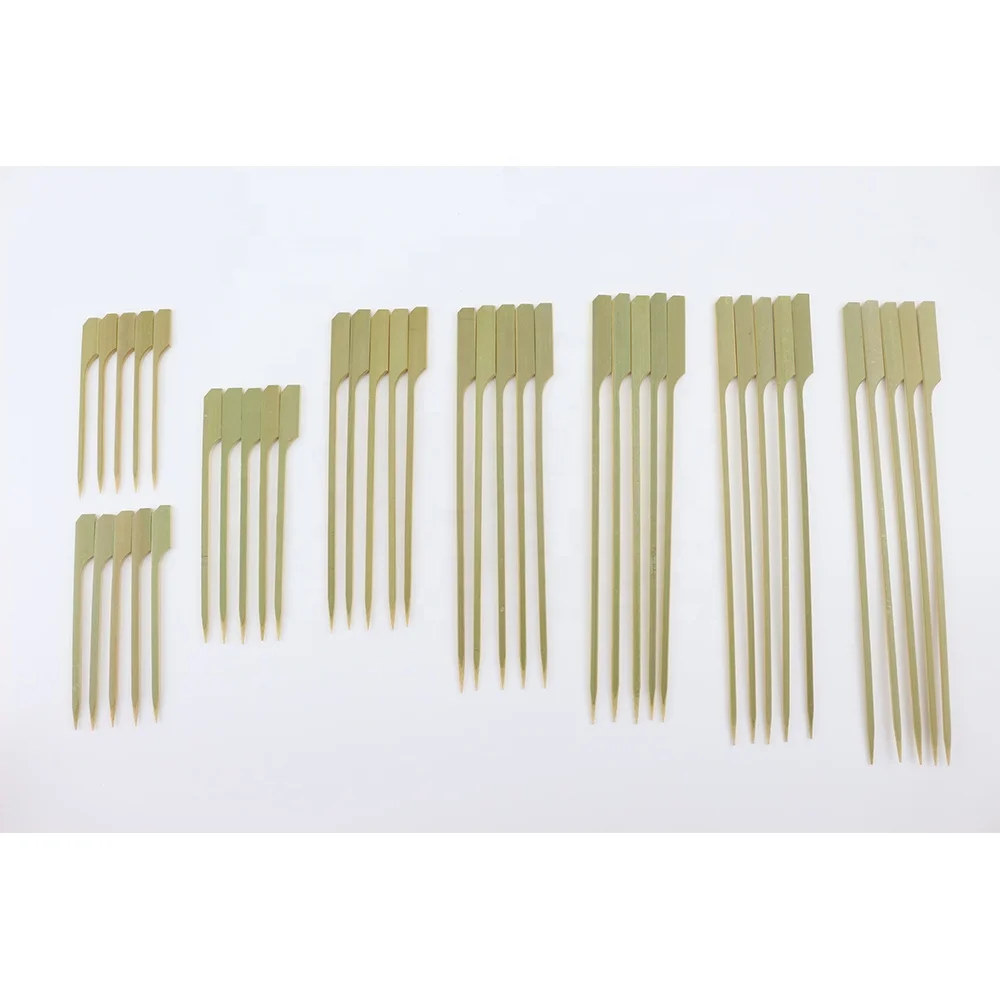 Purely natural bamboo barbecue  grill tools flat wooden bbq sticks skewers