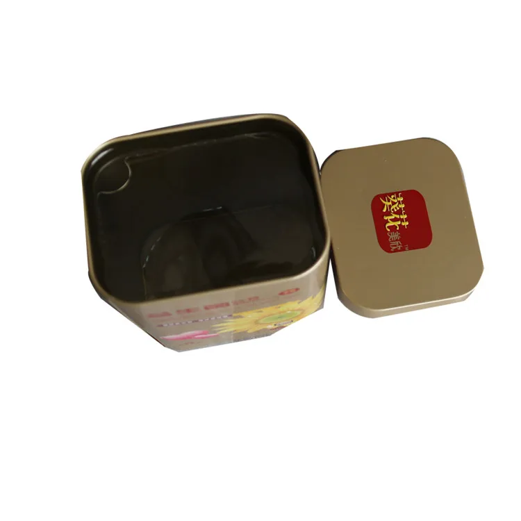 OEM powder pacing tin can rectangle shape tin box OEM metal box