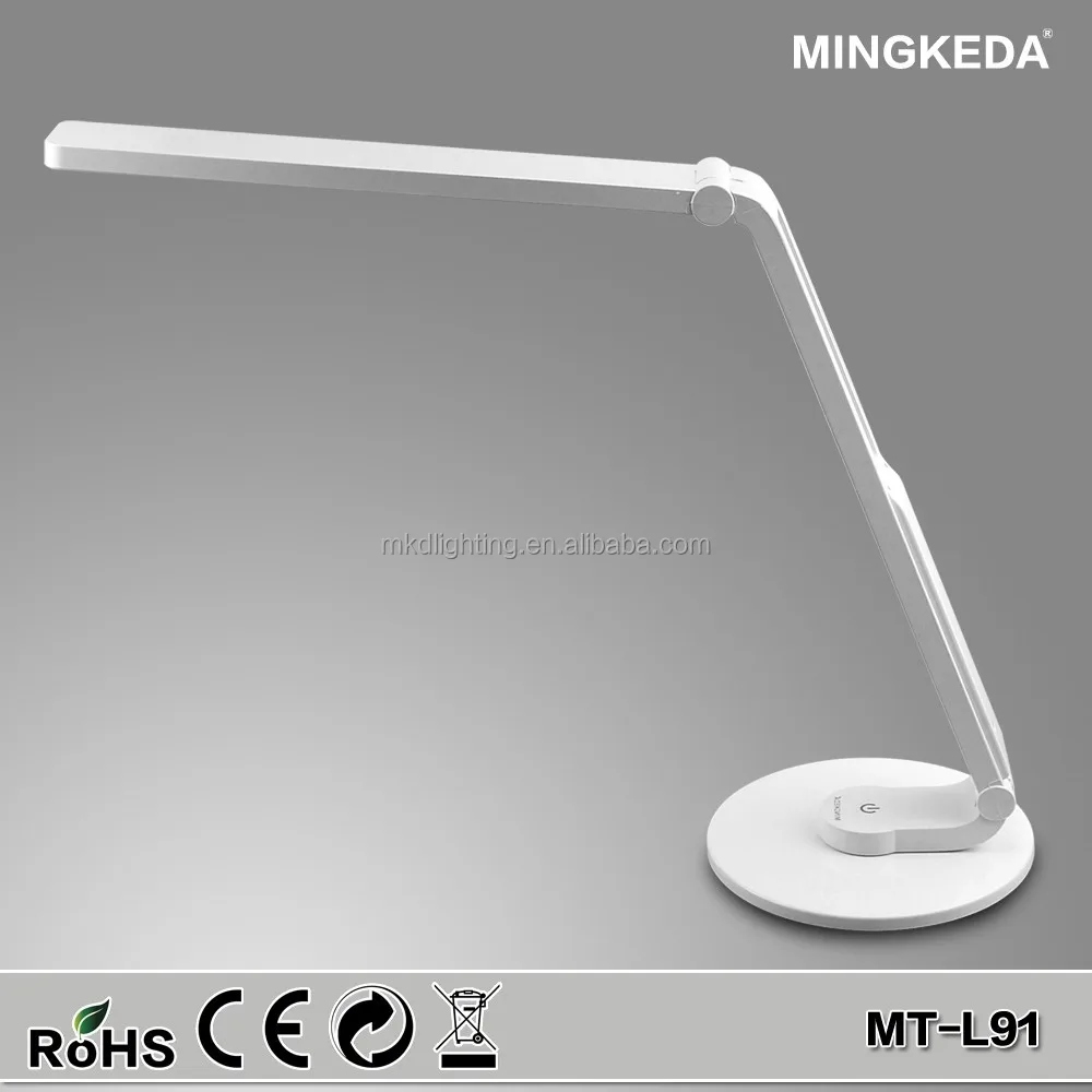 high quality 3 level of brightness Dimmable Modern office  USB outlet desk lamp