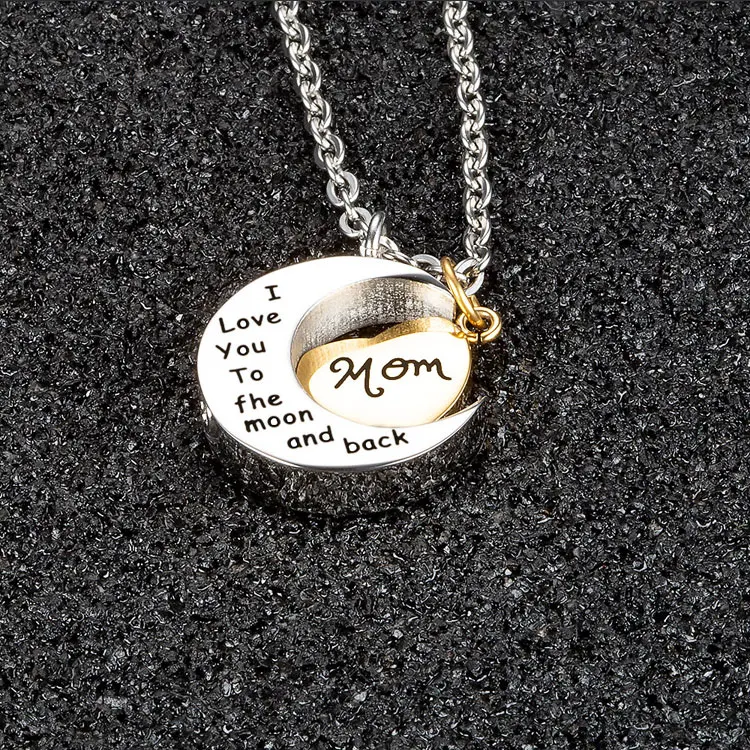 I Love You to the Moon and Back Cremation Pendant Necklace
