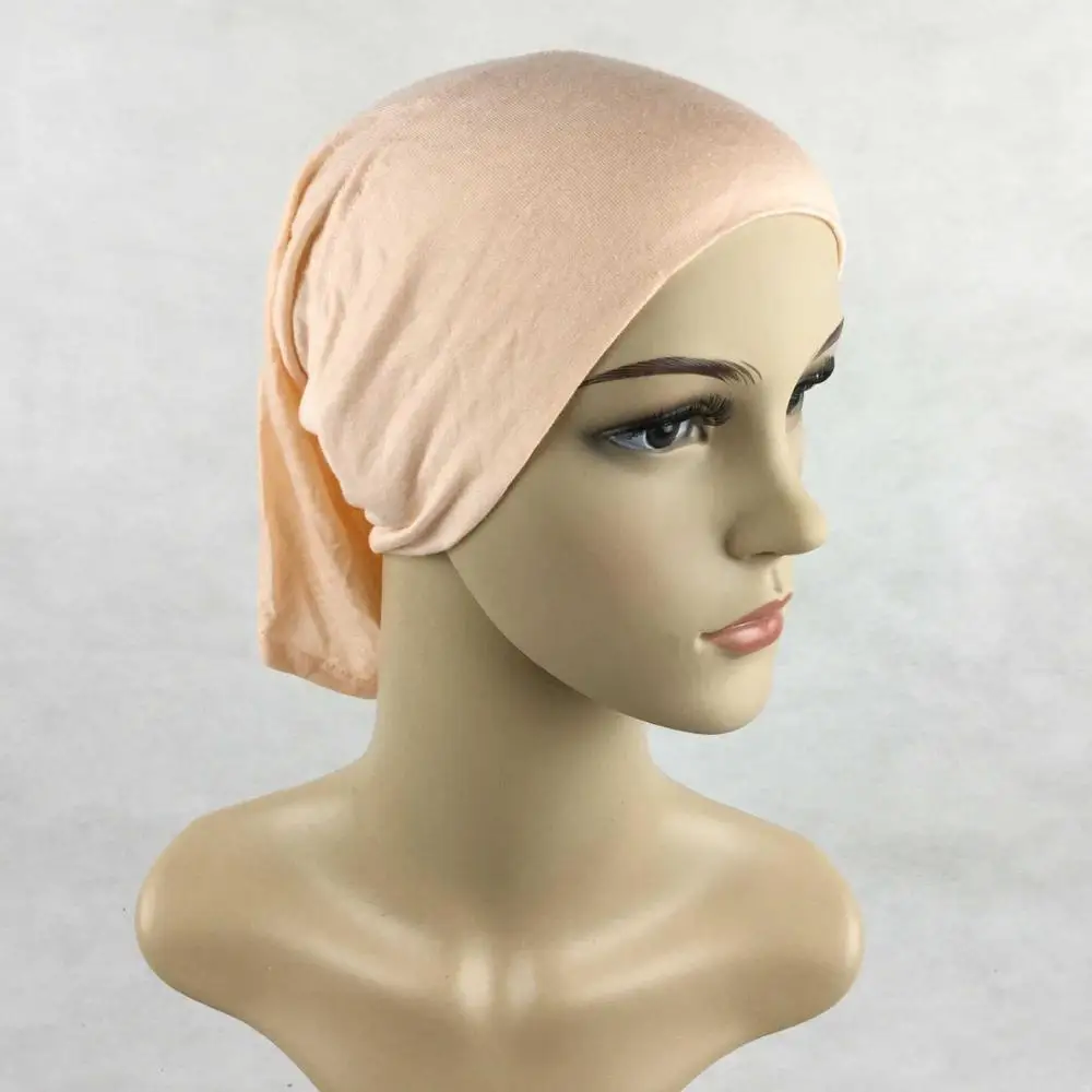 Wholesale 2018 muslim cotton jersey inner hijab caps head scarf arabic women modal hijab jersey tube hijab cap