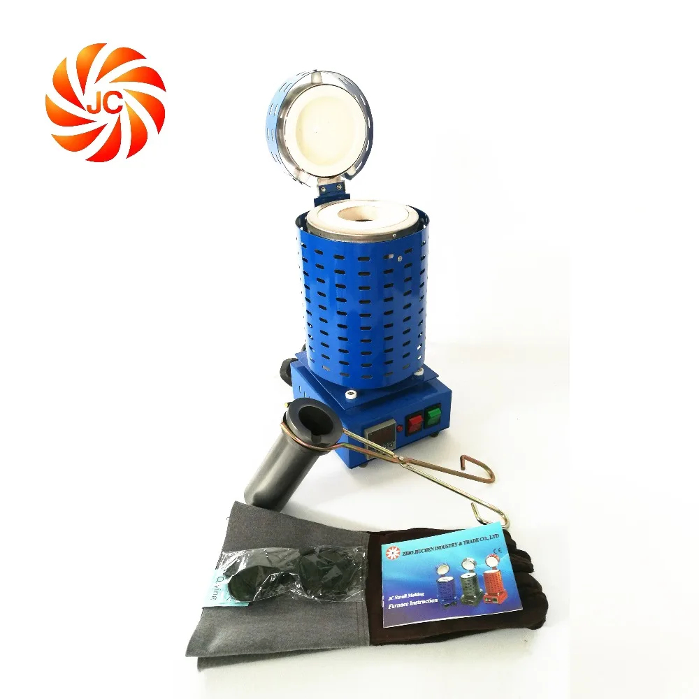 1 KG Gold Melting Furnace Kiln Machine Refining Casting Ingot Molds Silver