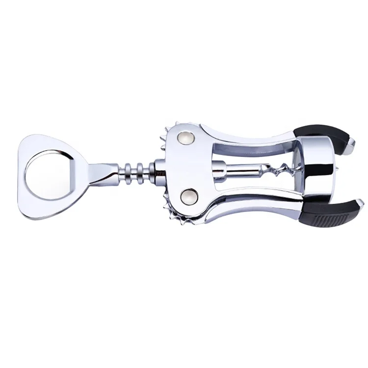 Portable Stainless Steel Red Wine Opener Wing Type Waiter Wine Corkscrew Handle