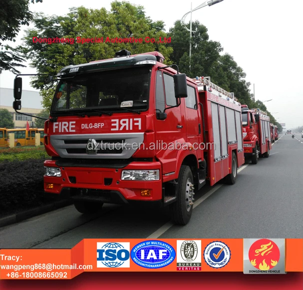 SINOTRUCK water tank fire truck, howo 8000liters fire fighting vehicle for sale