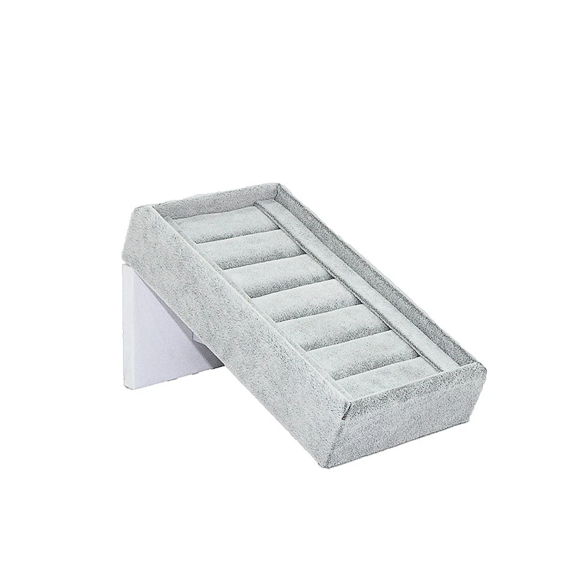 Suede ring rack bracelet display rack earrings display board storage box jewelry display props wholesale