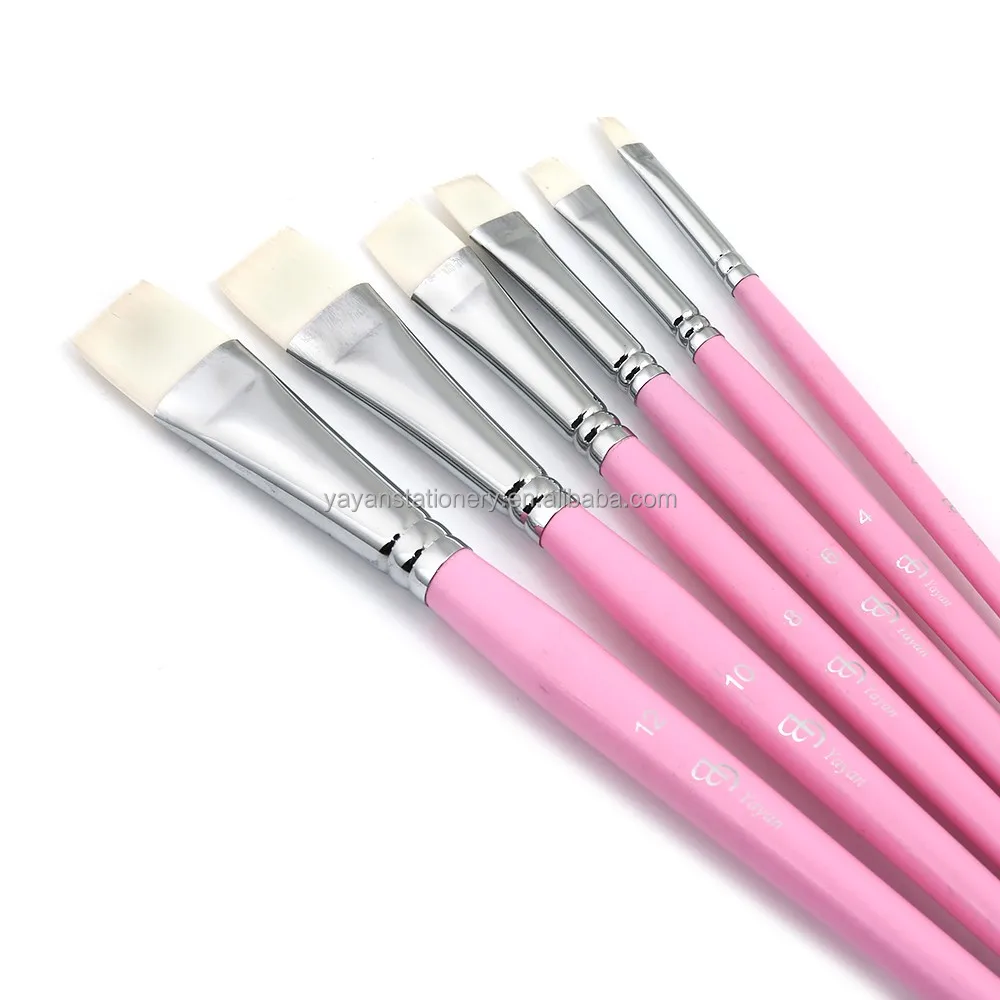 Strong Spring Back Synthetic Nylon Bristle Hair Artist Paint Brushes Set For Face Body Painting