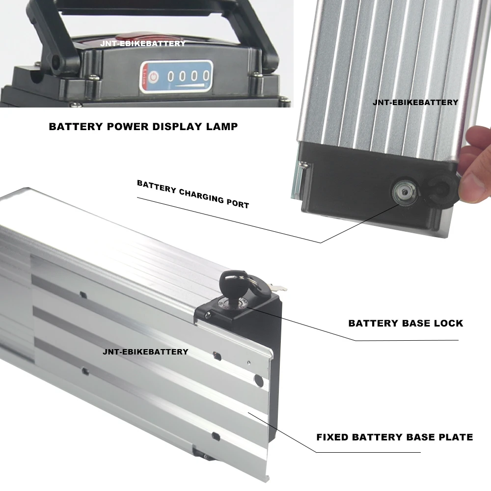 Integrated charging and discharging 48v 20ah lithium battery pack with Metal fixed base slide rail disassembly