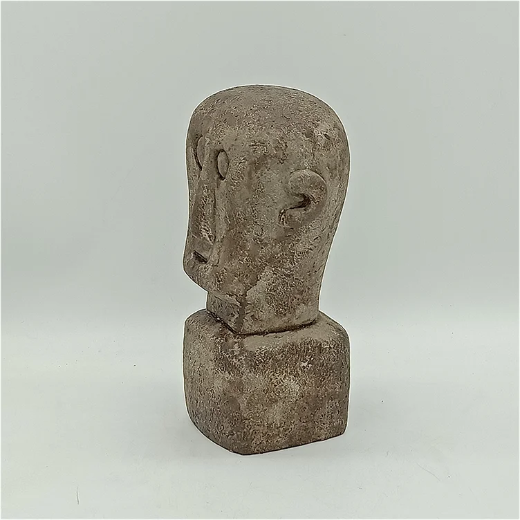 Primitive human head sculpture primitive human sculpture moai statue