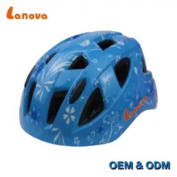 Colorful Floral Patterns High Quality Breathable Protective Impact Resistance Children Bicycle Helmet Custom  Bike Helmet