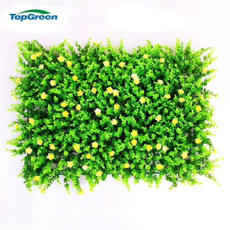 Anti UV Artificial Boxwood Hedge Artificial Wall Grass