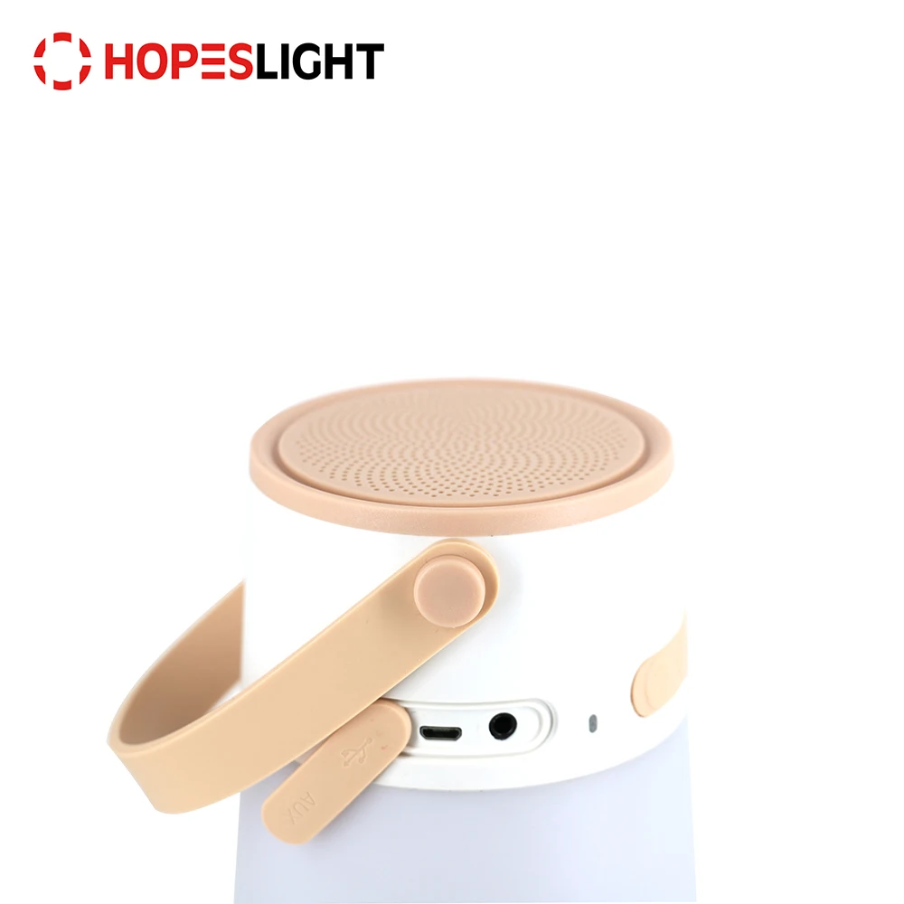 
NEW ARRIVAL ABS 5W IPX5 Hands Free Aux-in USB Rechargeable Wireless Blue tooth 4.1 Speaker LED Camping Lantern 