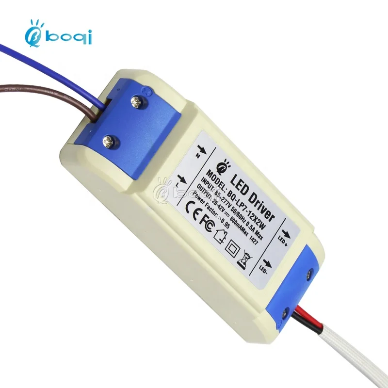 boqi CE FCC SAA Approval 36 volt led driver 24w 600ma for led lighting