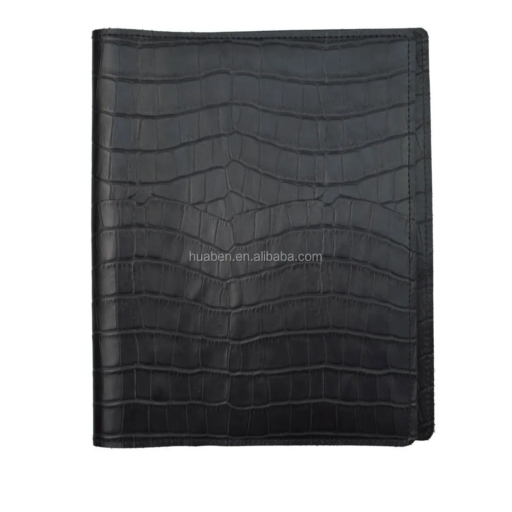 leather stationery gift set Italy cow leather memo and ticket folder