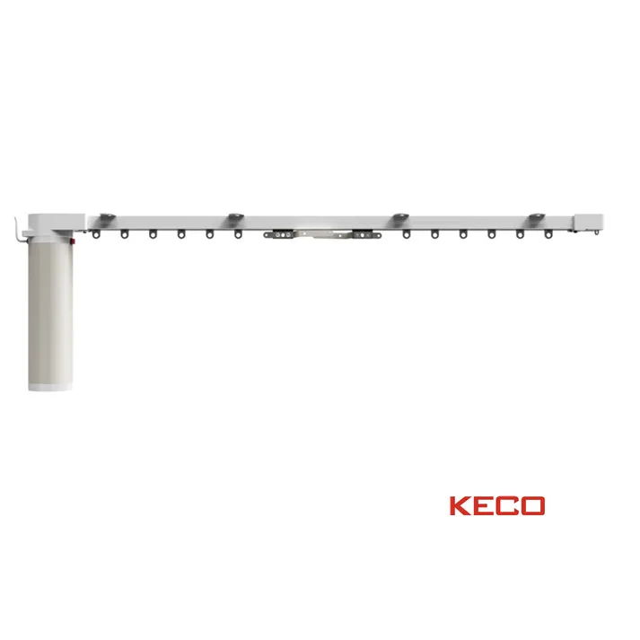 KECO automatic curtain track system with 2 curtain motors and remote controlling function and smart electric curtain track (582491396)