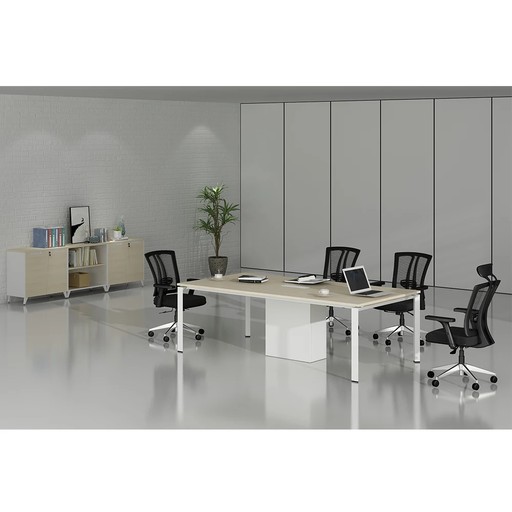 Custom wholesale modern design metal structure melamine wooden office furniture conference room special office conference table