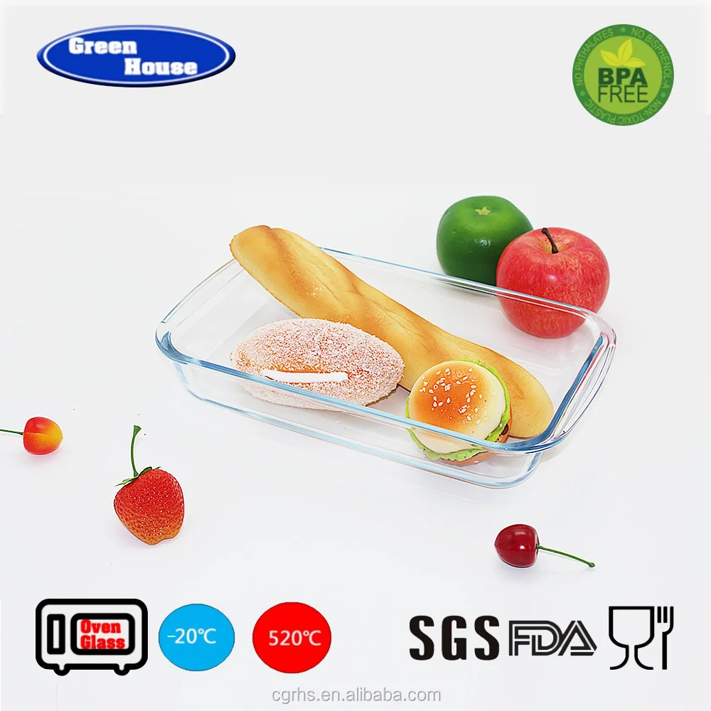 High borosilicate glass rectangular pyrex small bakeware baking dish