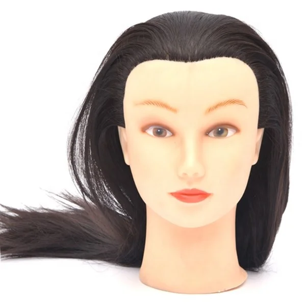Wholesale Human hair mannequin head for hairdressing training doll head salon tools