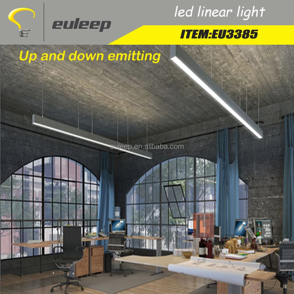 new ceiling suspended 1.2m led linear light up and down direct and indirect linkabble 5 4ft linear light 8ft led light dimmable