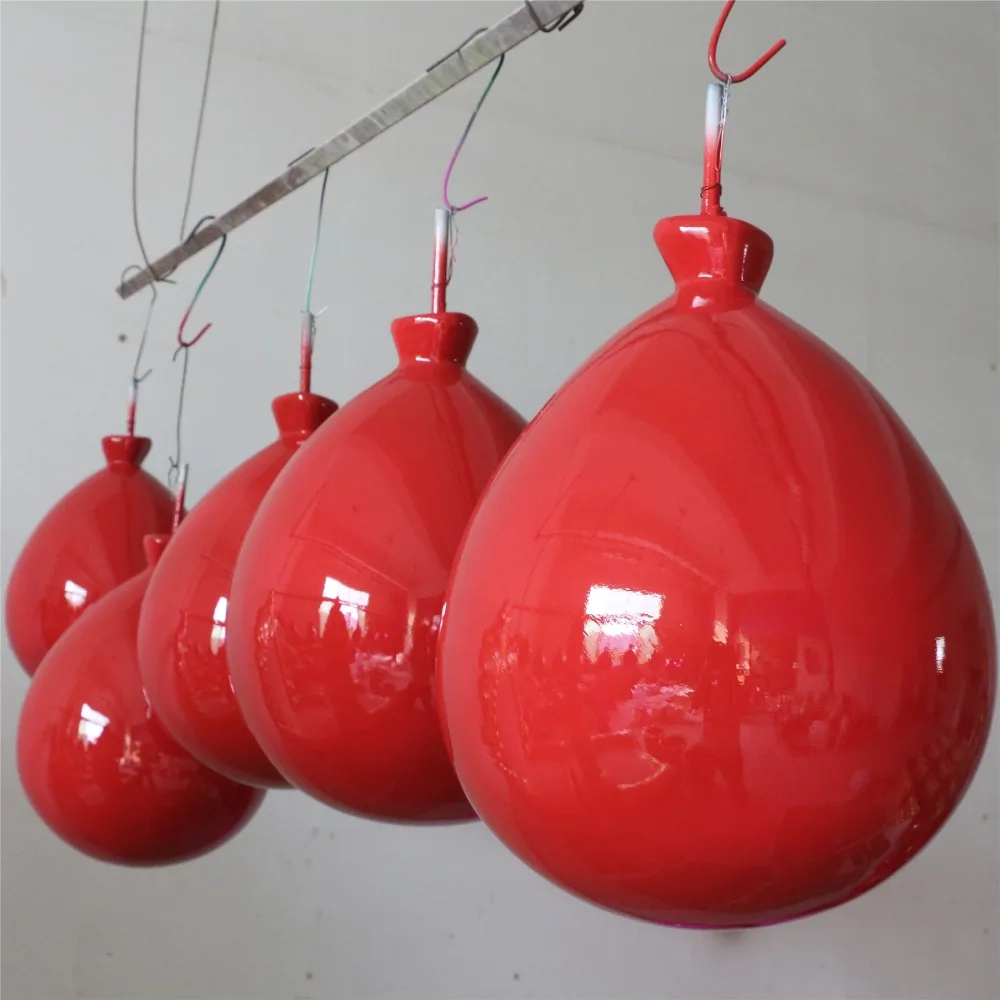 indoor colorful fiberglass stand hot air balloon for window display
