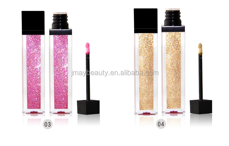 NEW Shinny Wet Glitter lipgloss 11 colors glitter private logo liquid lipstick lipgloss China factory wholesale
