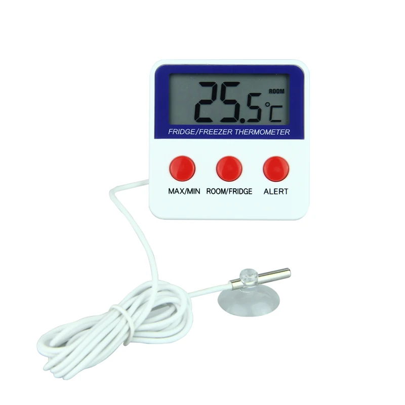 Freezer and Fridge Thermometer with Alarm Function Cold Room Temperature Gauge Digital Refrigerator Thermometer
