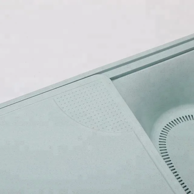 Over the Sink Kitchen Fruit and Vegetable Chop and Drain Wheat Straw Plastic Colanders with Sliding Cutting Board