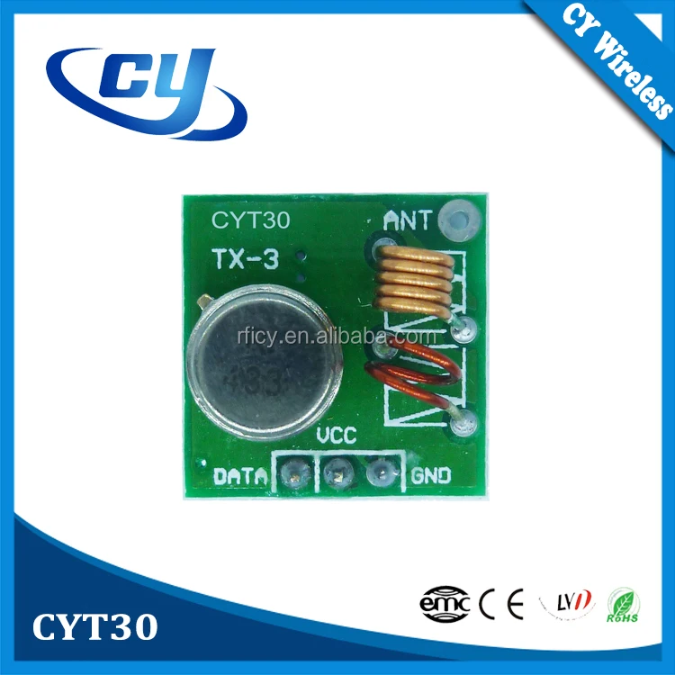 CYSR30 + CYT30 433,92 MHz Receiver Transmitter Module 433 Set TX RX RF Module