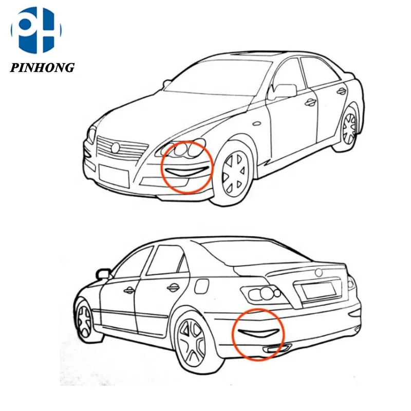 Front / Rear 3D Car Bumper Guard Cover Protector Streamline Anti-rub Crash Strip
