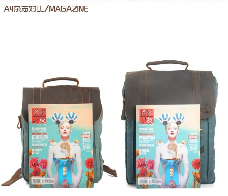 TF6820 Vintage Canvas Fabric Business Notebook bag 15.6 inch Laptop Backpack Tablet PC Backpack