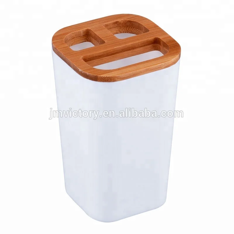 Customized Modern Hotel Plastic Bamboo Bathroom Accessories Set