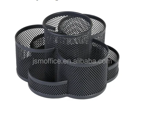 Металлический Сетчатый поворотный держатель для ручек, подставка-Органайзер