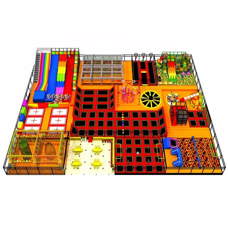 
Professional Business Plan Used Small Children Foam Blocks ninja warrior Jump Equipment Kids Indoor Trampoline Park For Sale 