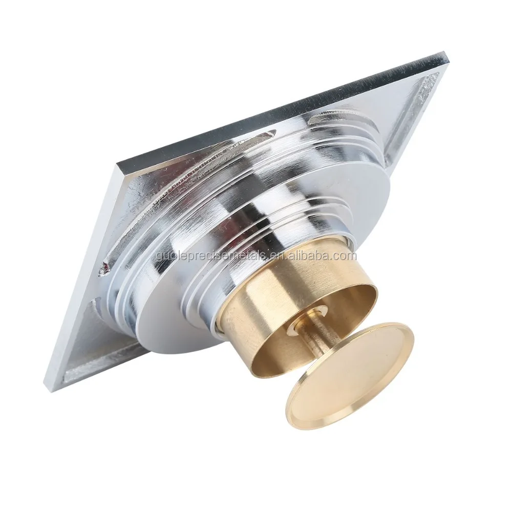 
100mm Chrome Plated Bathroom Shower Drainer Brass Floor Water Waste Drain 