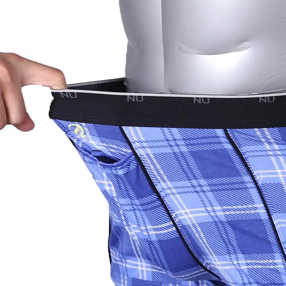 Hot selling boxer briefs elastic waistband  mens underwear with blue