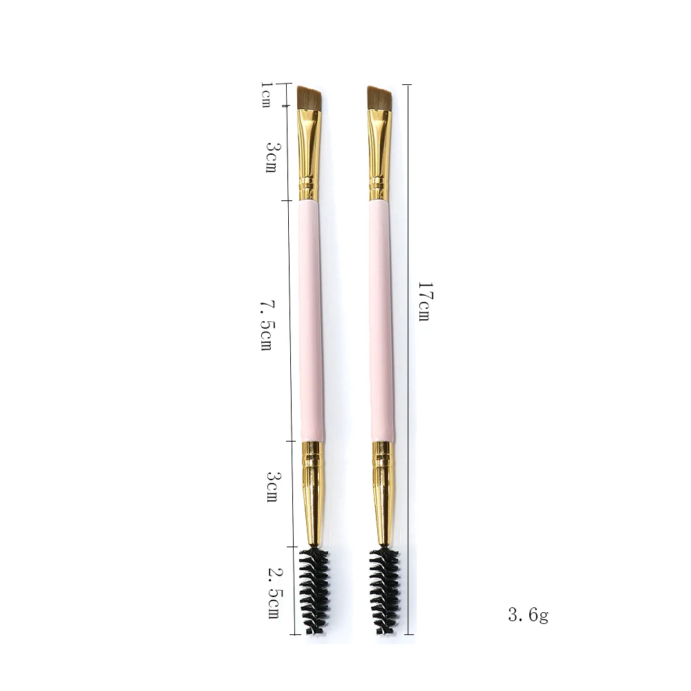 China supplier cosmetics double end makeup brushes