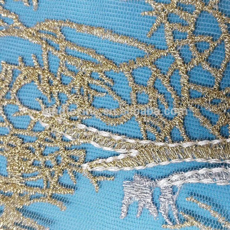 
2019 Newest design top quality tulle lace fabric for ladies fashion dresses and wedding dress tulle and organza 