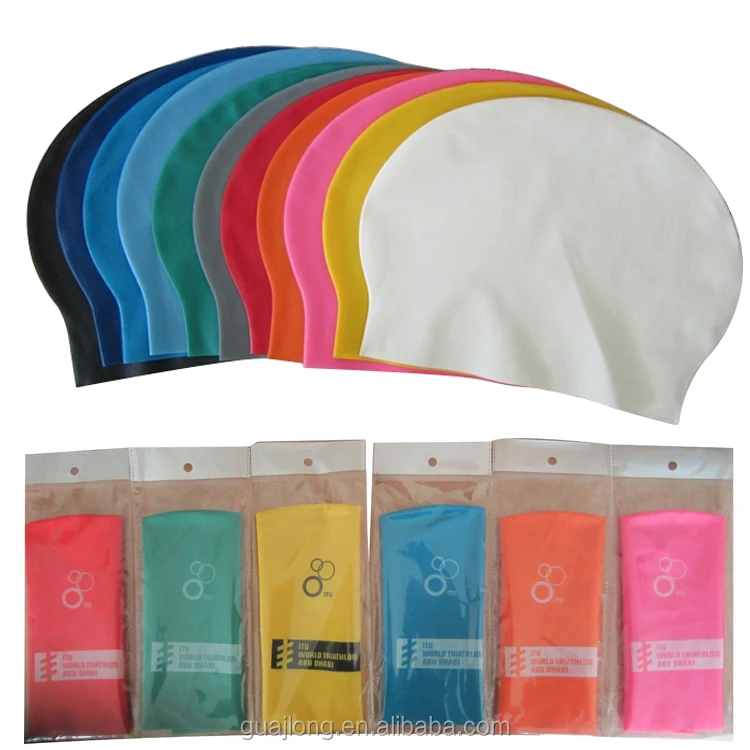 
High quality customized logo waterproof latex swim cap 