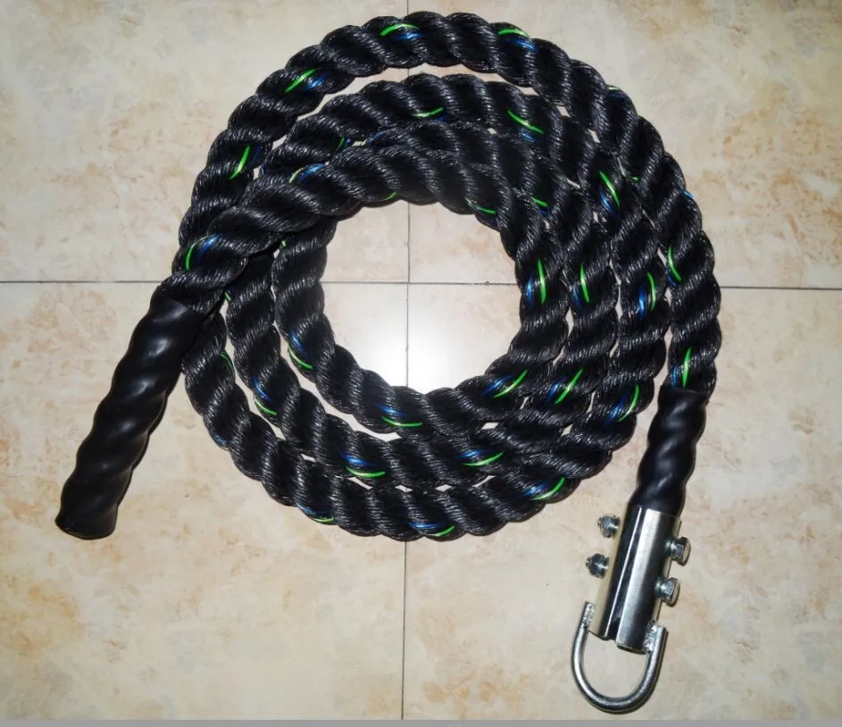 Climbing Rope Battle Rope with Hook Black or Customized