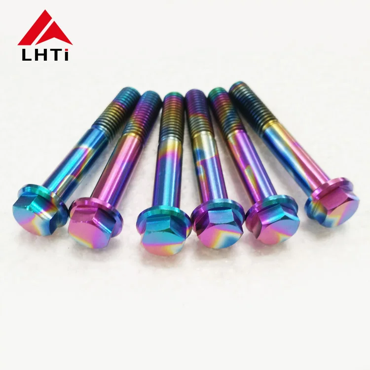 m8 m10 m12 din6921 titanium 12 points flange bolts gr5/ti6al4v