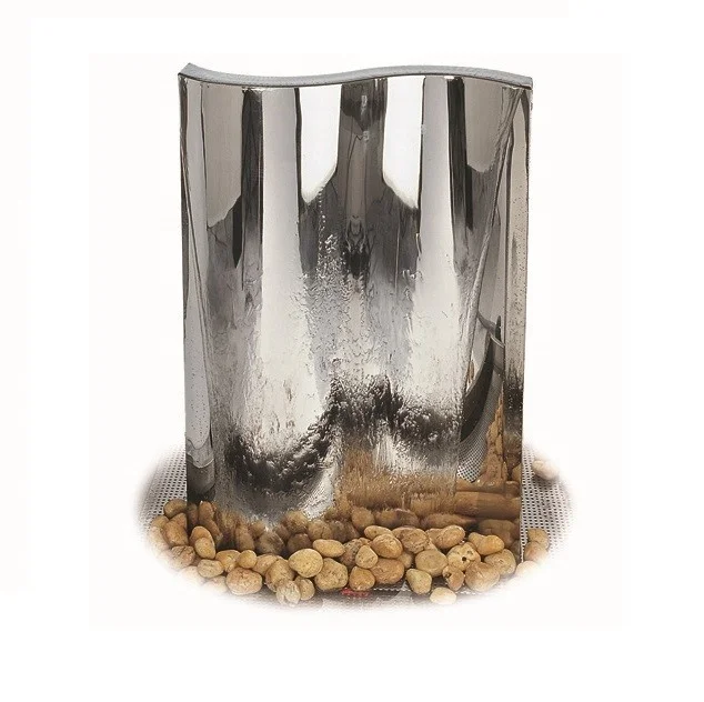 stainless steel outdoor garden waterfall display indoor office fountain waterfall