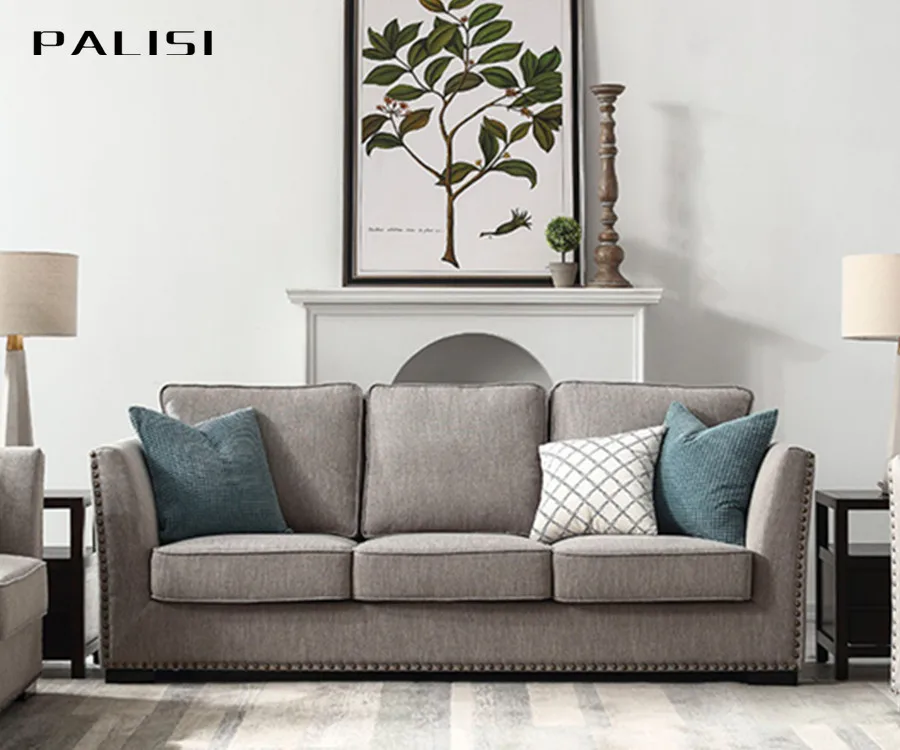Living Room Furniture Set Nordic 3 seat Sofa+Single Armchair American Village Fabric 123 Sofa Set Design