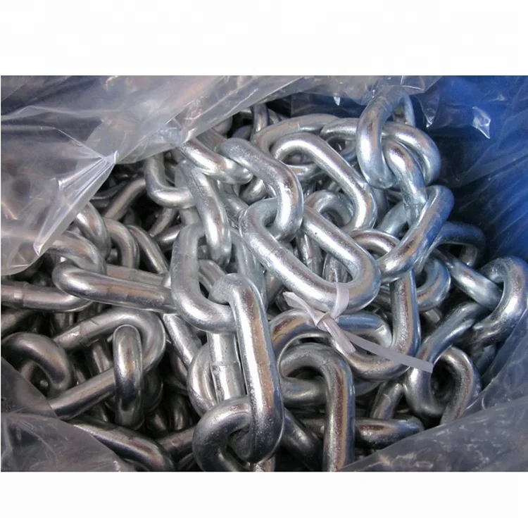 Grade 30 80 Galvanized Chain Steel Link Proof Coil Chain Blacking Finishing