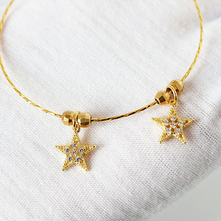 Wholesale jewelry making accessory hollow star shape 925 sterling silver CZ pendant