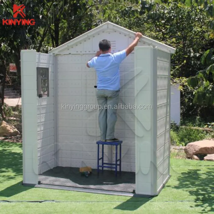 Kinying brand 2018 plastic outdoor house tool storage shed garden building garden storage shed