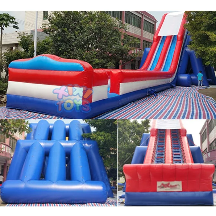 XIXI Commercial grade 35m Large Inflatable Splash Water/Wet Slide