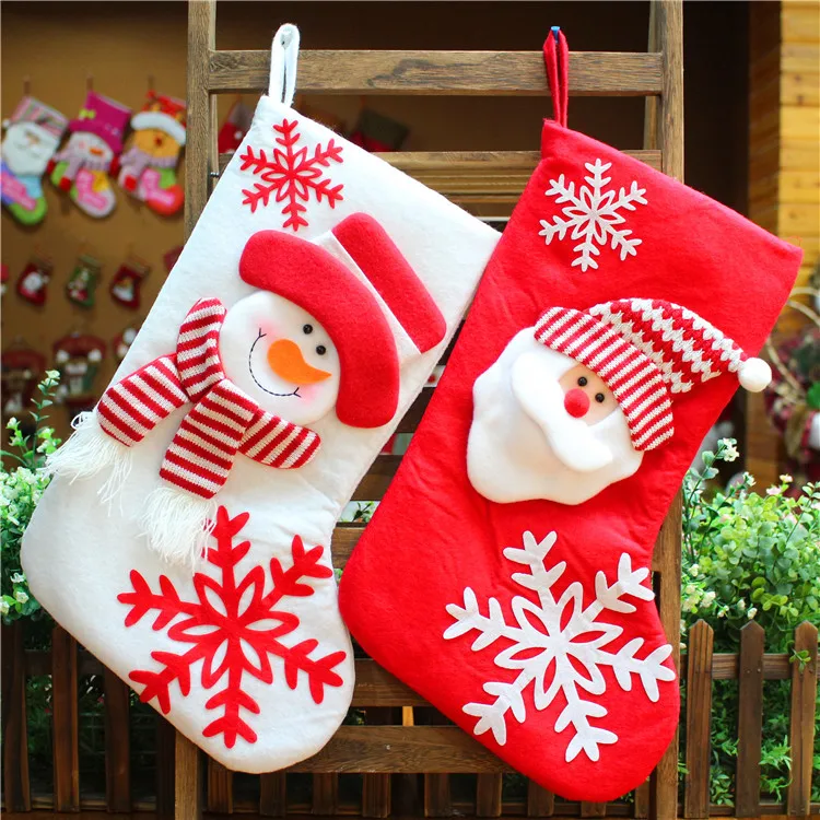 Promotional Pendant Cloth Small Boots Ornament Christmas Pattern Print Party Home Decoration Gift Bag Christmas Stocking