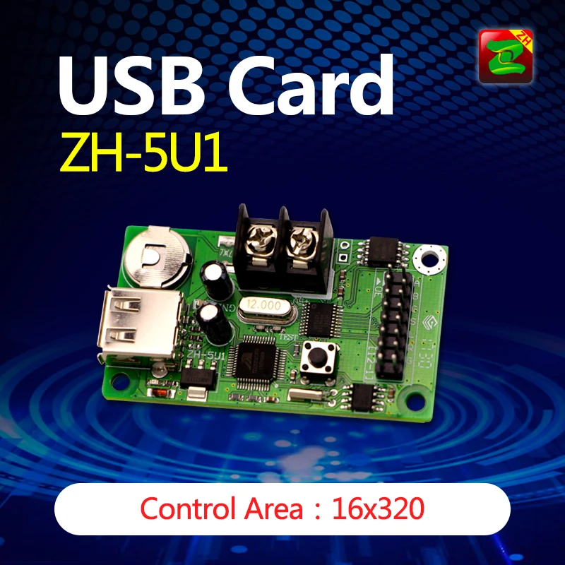 Good Quality Cheap ZH-5U1 hub 08 hub12 LED Controller Card USB Control System